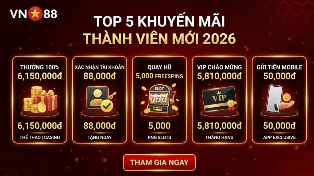 Khuyến mãi VN88 dành cho thành viên mới
